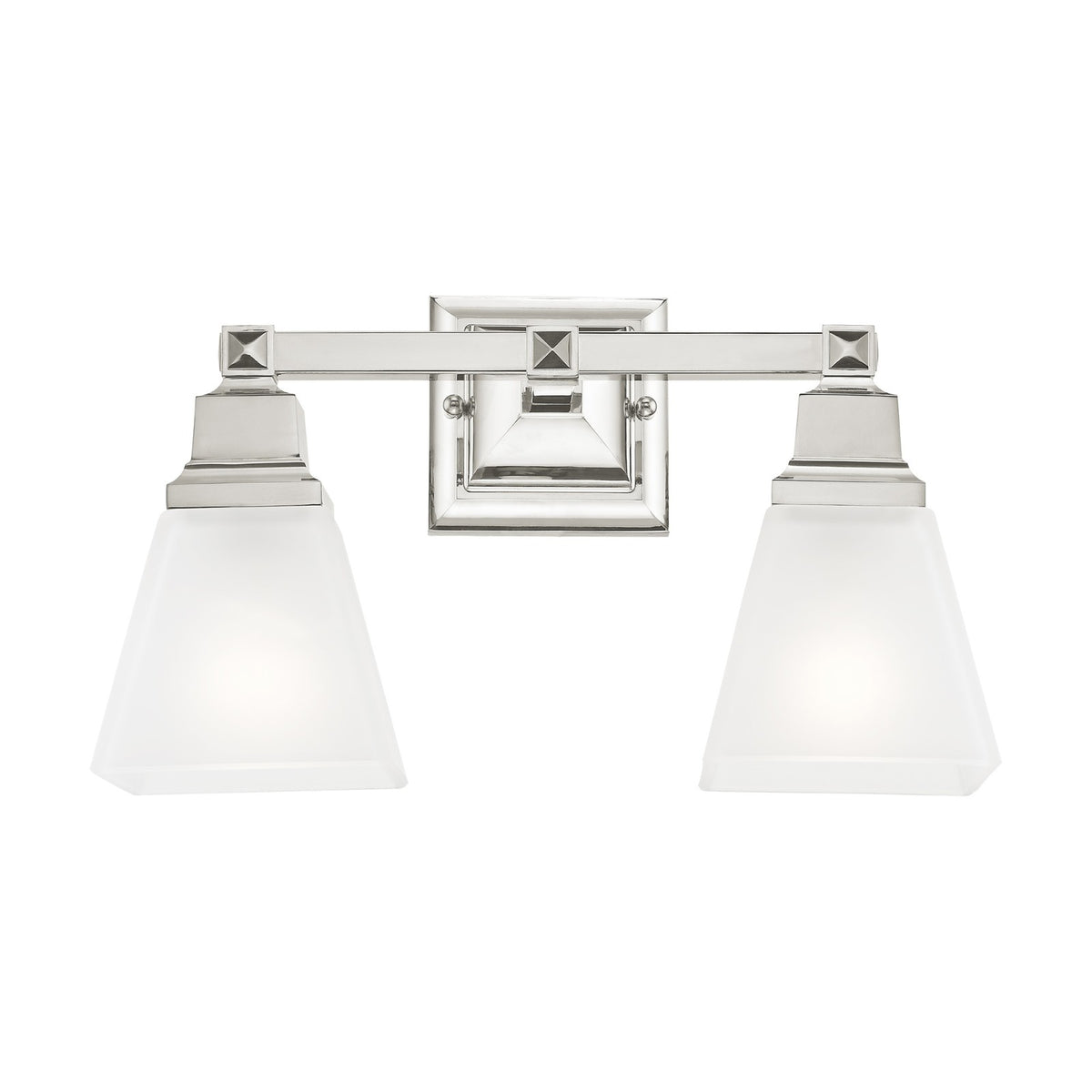 Livex Lighting Mission Bathroom Vanity Lighting, Polished Nickel