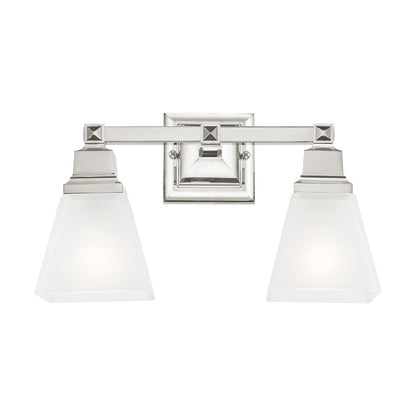 Livex Lighting Mission Bathroom Vanity Lighting, Polished Nickel