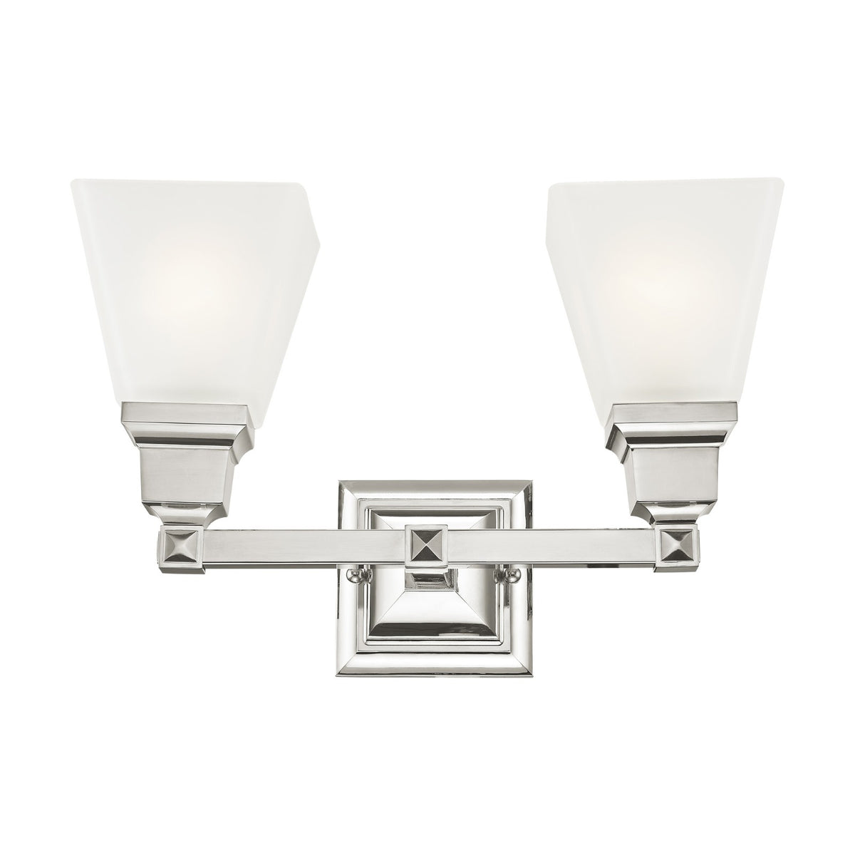 Livex Lighting Mission Bathroom Vanity Lighting, Polished Nickel