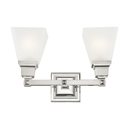 Livex Lighting Mission Bathroom Vanity Lighting, Polished Nickel