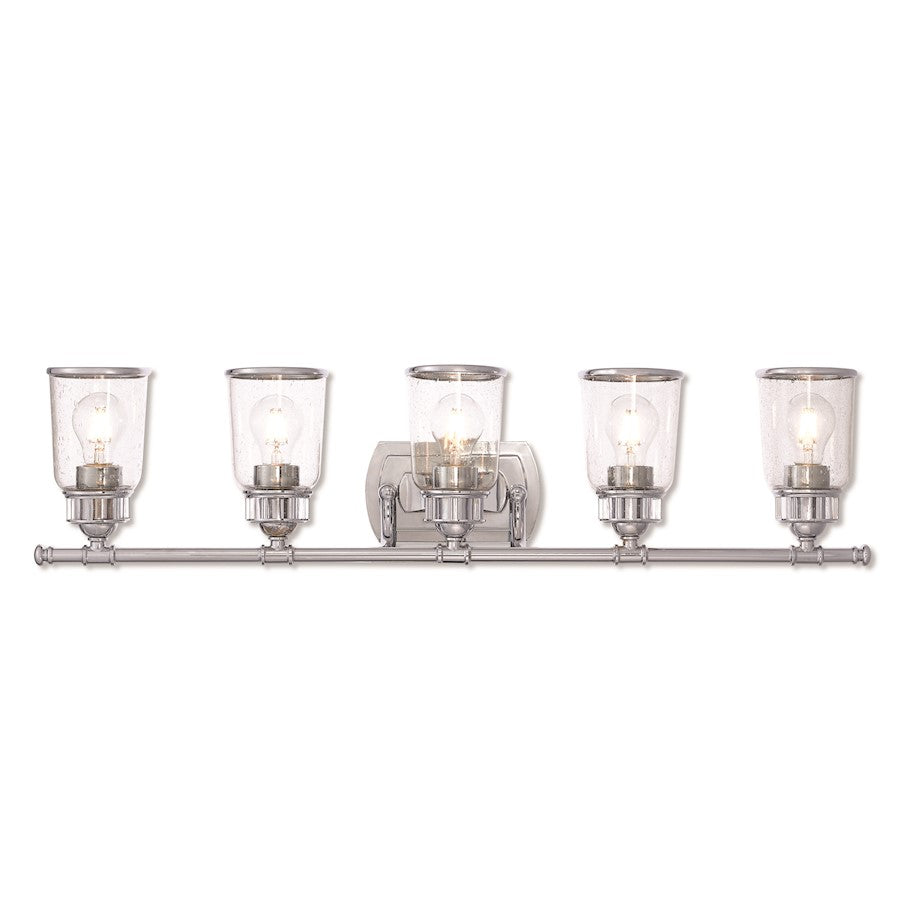 Livex Lighting Lawrenceville 5 Light Bath Vanity in Polished Chrome