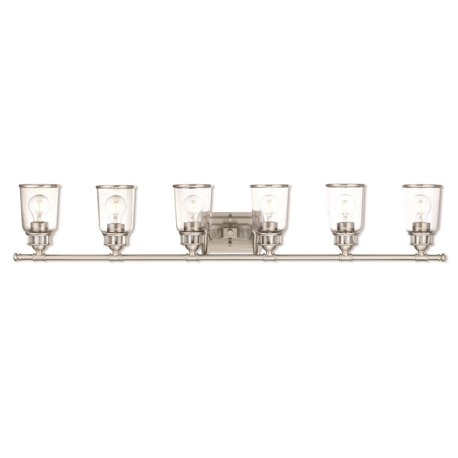 Livex Lighting Lawrenceville 6 Light Bath Vanity in Brushed Nickel