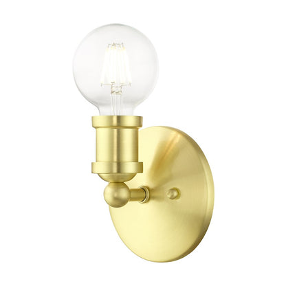 Livex Lansdale 1 Light ADA Wall Sconce, Satin Brass