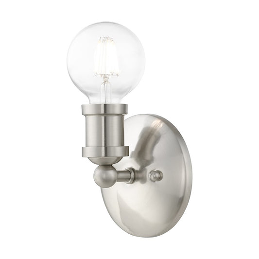Livex Lansdale 1 Light ADA Wall Sconce, Brushed Nickel