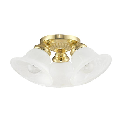 Livex Lighting Edgemont Ceiling Mount in Polished Brass