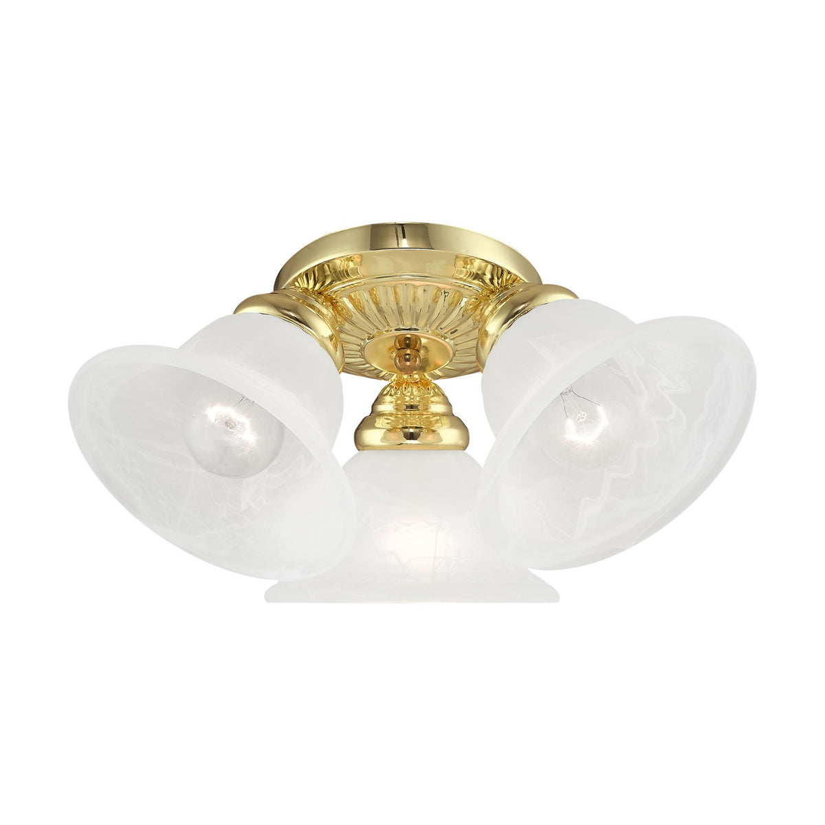 Livex Lighting Edgemont Ceiling Mount in Polished Brass