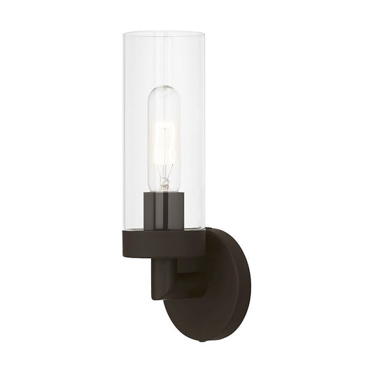 Livex Ludlow 1 Light ADA Single Sconce, Bronze/Clear