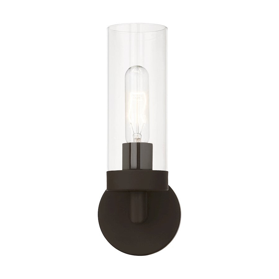Livex Ludlow 1 Light ADA Single Sconce, Bronze/Clear