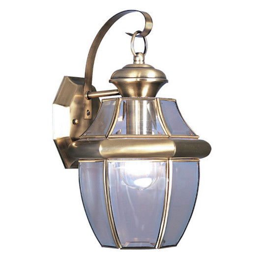 Livex Lighting Monterey Outdoor Wall Lantern in Antique Brass