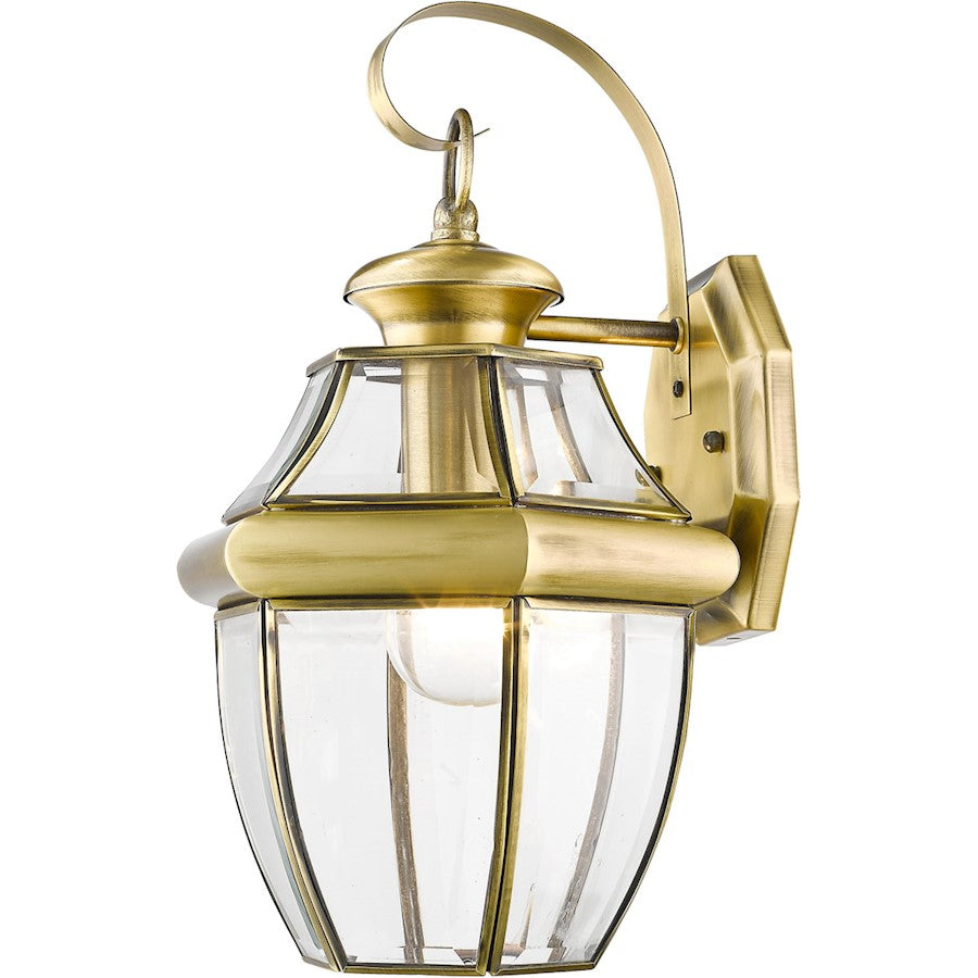 Livex Lighting Monterey Outdoor Wall Lantern in Antique Brass