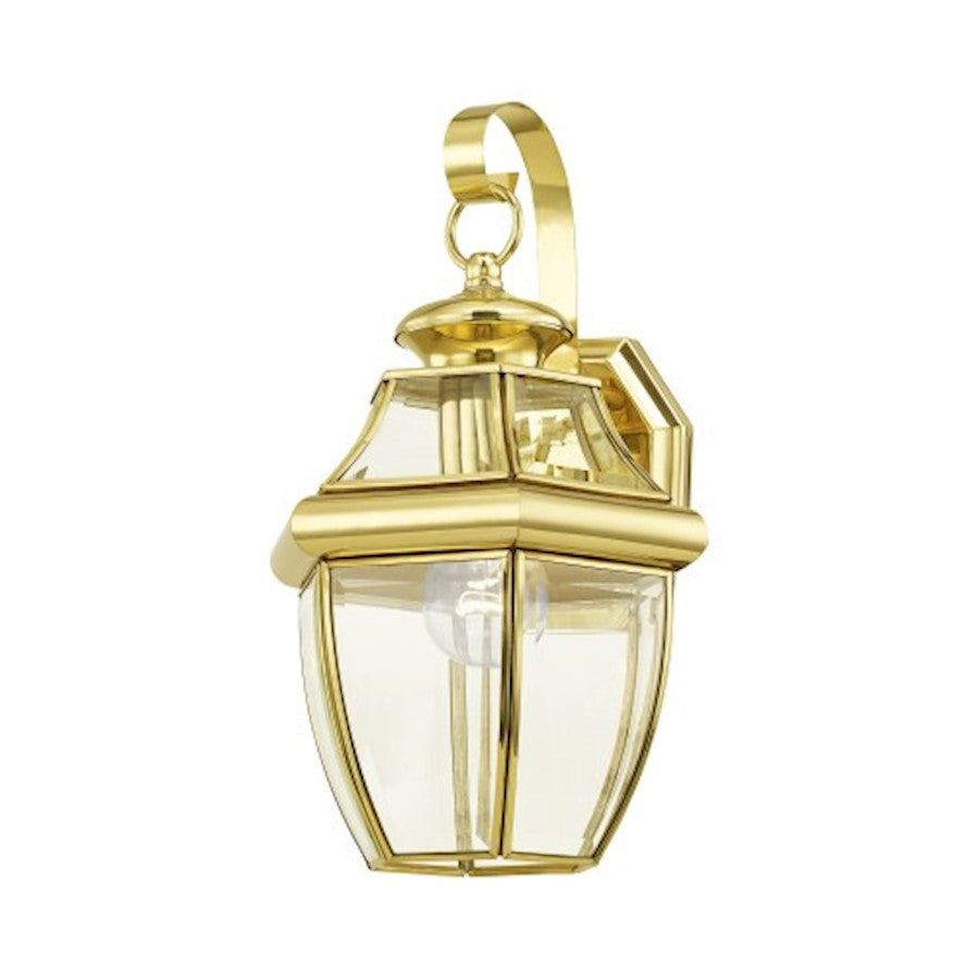 Livex Lighting Monterey Outdoor Wall Lantern in Polished Brass