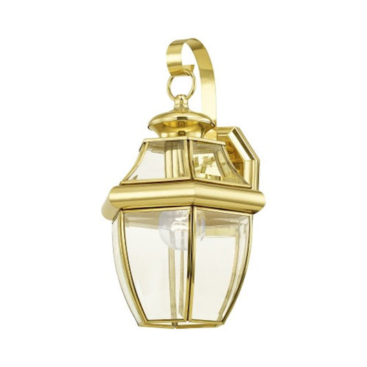 Livex Lighting Monterey Outdoor Wall Lantern in Polished Brass