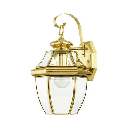 Livex Lighting Monterey Outdoor Wall Lantern in Polished Brass