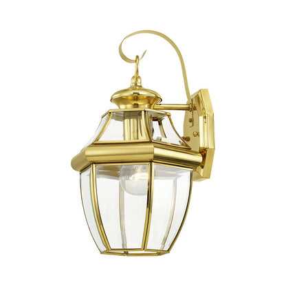 Livex Lighting Monterey Outdoor Wall Lantern in Polished Brass
