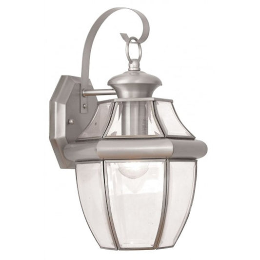 Livex Lighting Monterey Outdoor Wall Lantern in Brushed Nickel