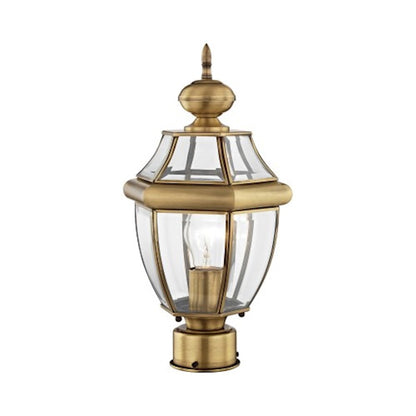 Livex Lighting Monterey Outdoor Post Head in Antique Brass