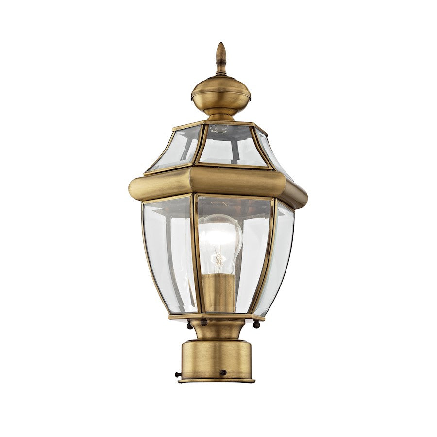 Livex Lighting Monterey Outdoor Post Head in Antique Brass