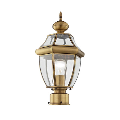 Livex Lighting Monterey Outdoor Post Head in Antique Brass