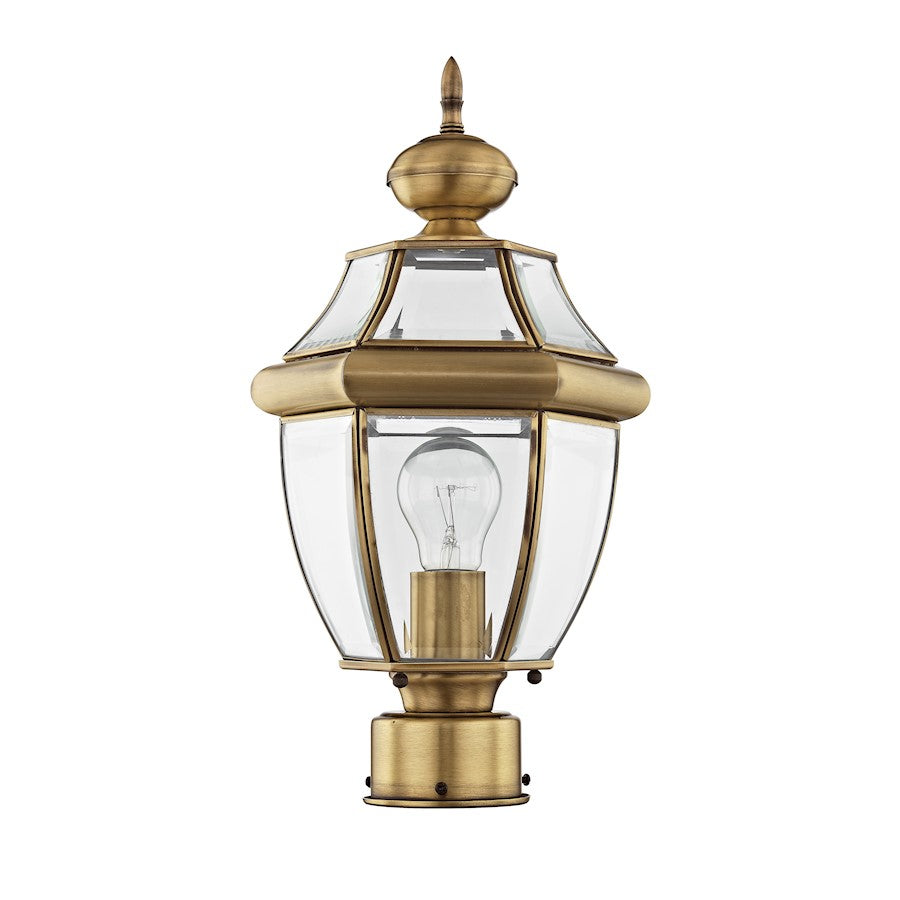 Livex Lighting Monterey Outdoor Post Head in Antique Brass