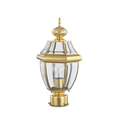 Livex Lighting Monterey Outdoor Post Head in Polished Brass