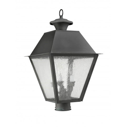 Livex Lighting Mansfield Outdoor Post Head in Charcoal