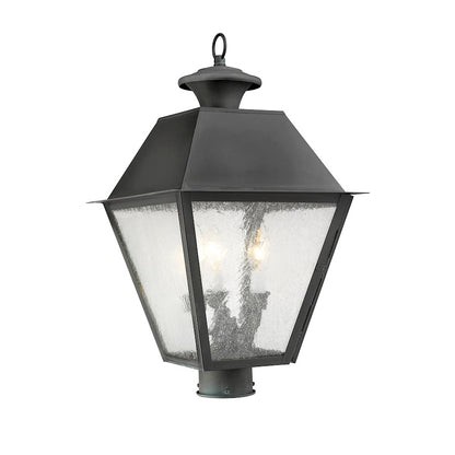 Livex Lighting Mansfield Outdoor Post Head in Charcoal
