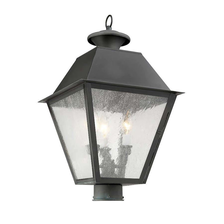 Livex Lighting Mansfield Outdoor Post Head in Charcoal