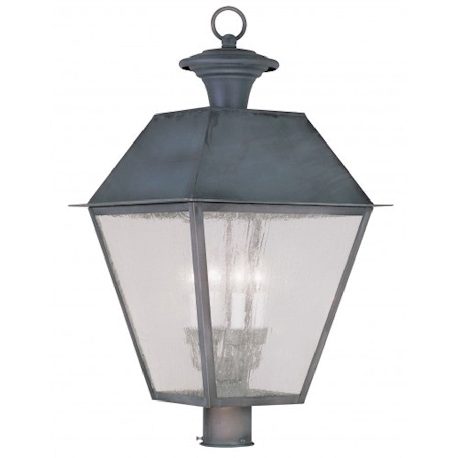 Livex Lighting Mansfield Outdoor Post Head in Charcoal