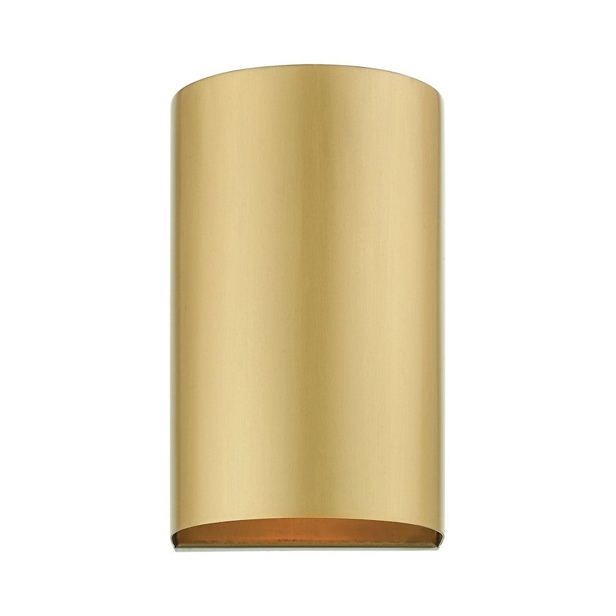 Livex Bond 1 Light Outdoor/Indoor ADA Small Sconce, Satin Gold