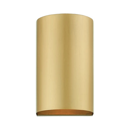Livex Bond 1 Light Outdoor/Indoor ADA Small Sconce, Satin Gold