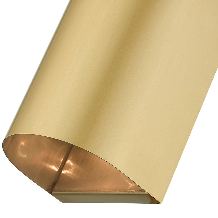 Livex Bond 1 Light Outdoor/Indoor ADA Small Sconce, Satin Gold