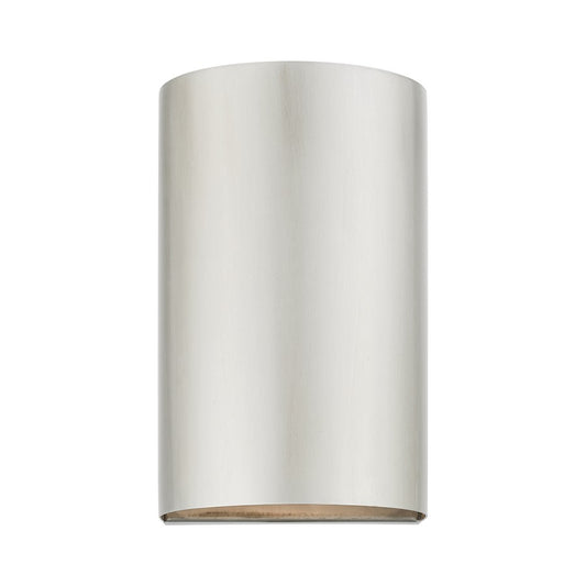 Livex Bond 1 Light Outdoor/Indoor ADA Small Sconce, Brushed Nickel