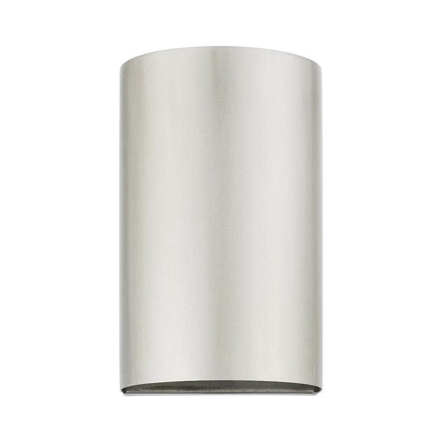 Livex Bond 1 Light Outdoor/Indoor ADA Small Sconce, Brushed Nickel