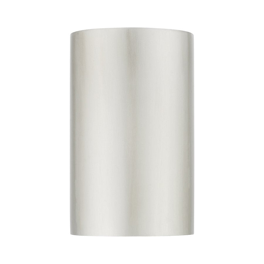 Livex Bond 1 Light Outdoor/Indoor ADA Small Sconce, Brushed Nickel