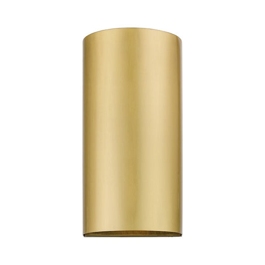 Livex Bond 1 Light Outdoor/Indoor ADA Medium Sconce, Satin Gold