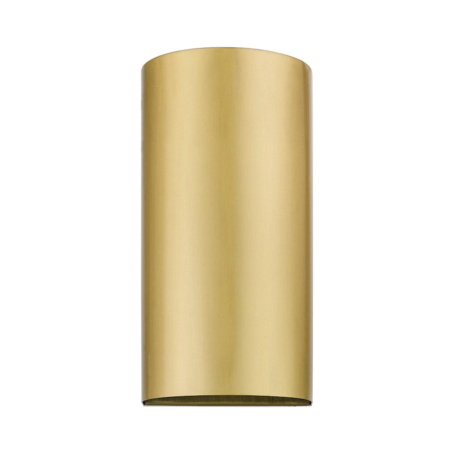 Livex Bond 1 Light Outdoor/Indoor ADA Medium Sconce, Satin Gold