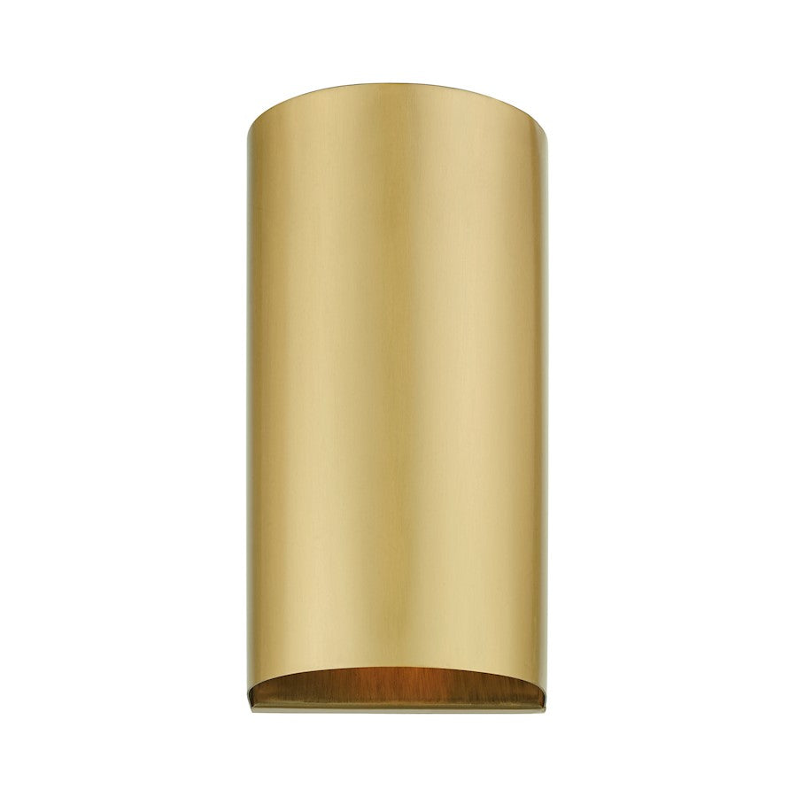 Livex Bond 1 Light Outdoor/Indoor ADA Medium Sconce, Satin Gold