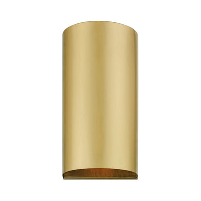 Livex Bond 1 Light Outdoor/Indoor ADA Medium Sconce, Satin Gold