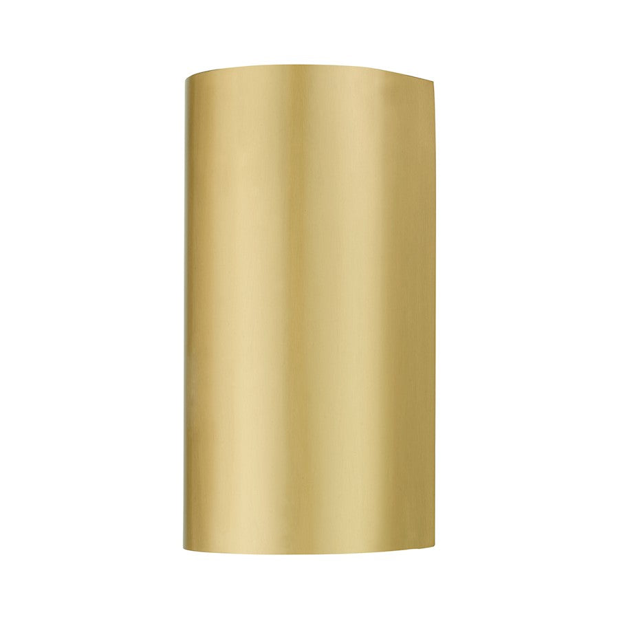 Livex Bond 1 Light Outdoor/Indoor ADA Medium Sconce, Satin Gold