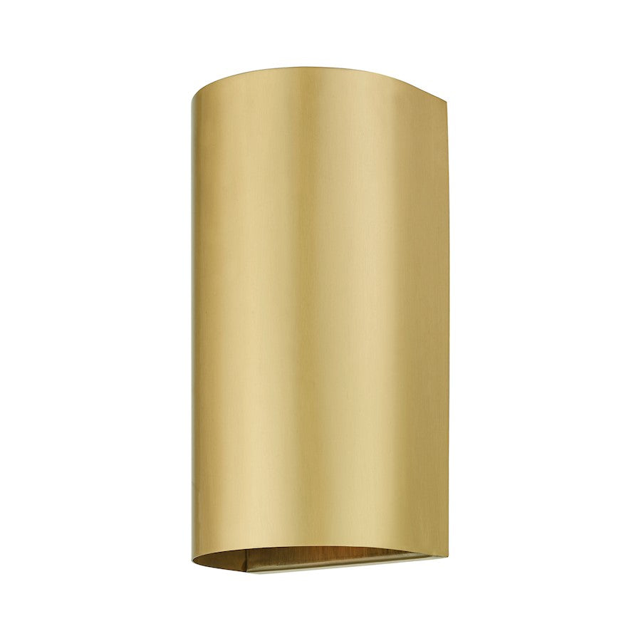 Livex Bond 1 Light Outdoor/Indoor ADA Medium Sconce, Satin Gold