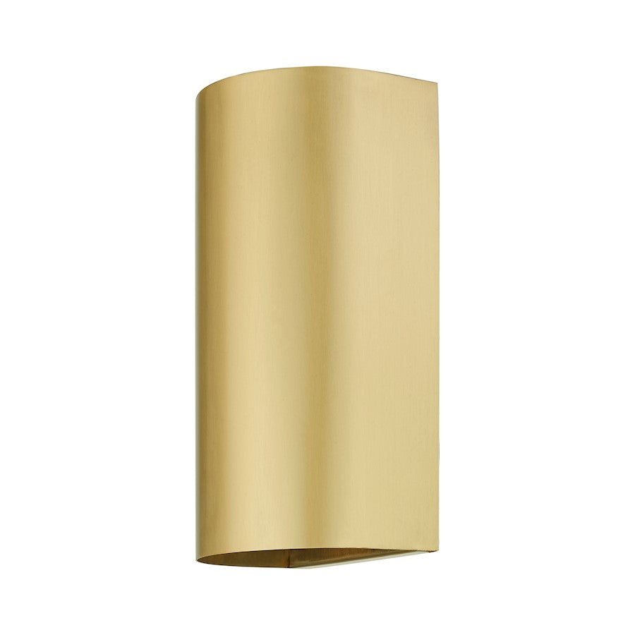 Livex Bond 1 Light Outdoor/Indoor ADA Medium Sconce, Satin Gold