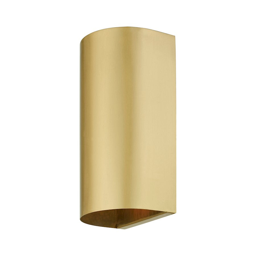Livex Bond 1 Light Outdoor/Indoor ADA Medium Sconce, Satin Gold