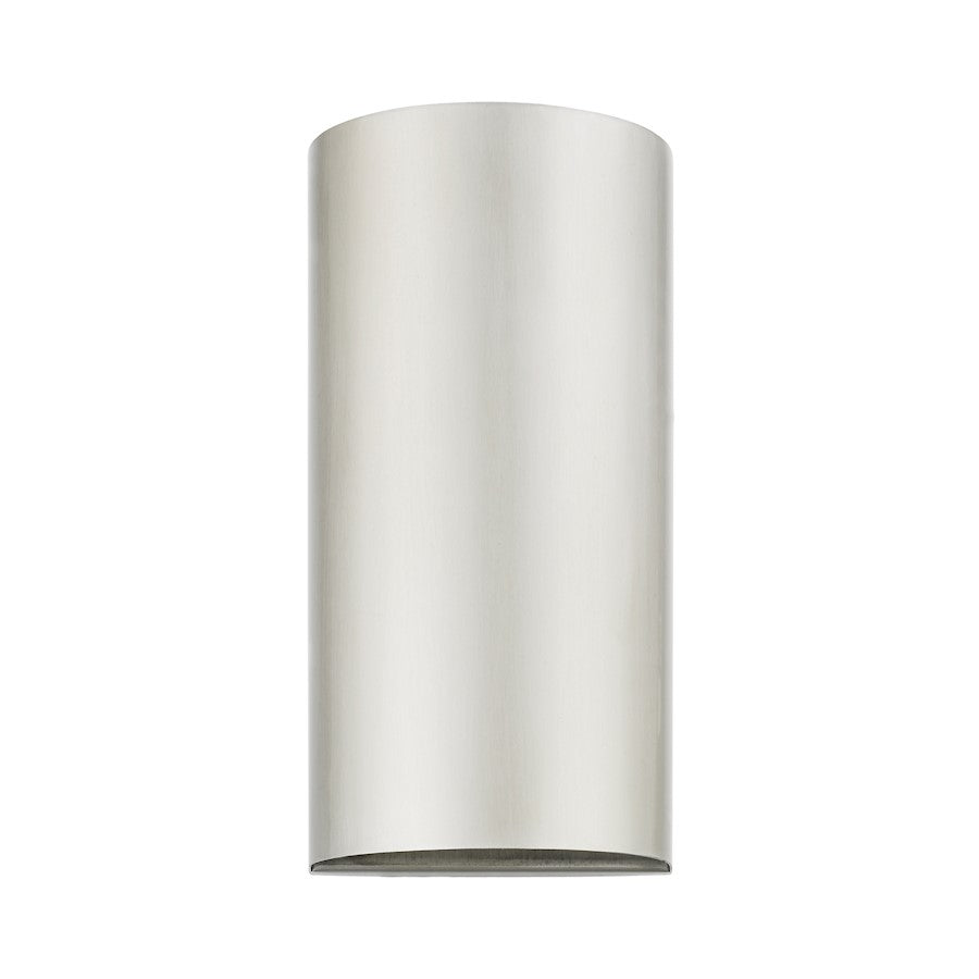 Livex Bond 1 Light Outdoor/Indoor ADA Medium Sconce, Brushed Nickel