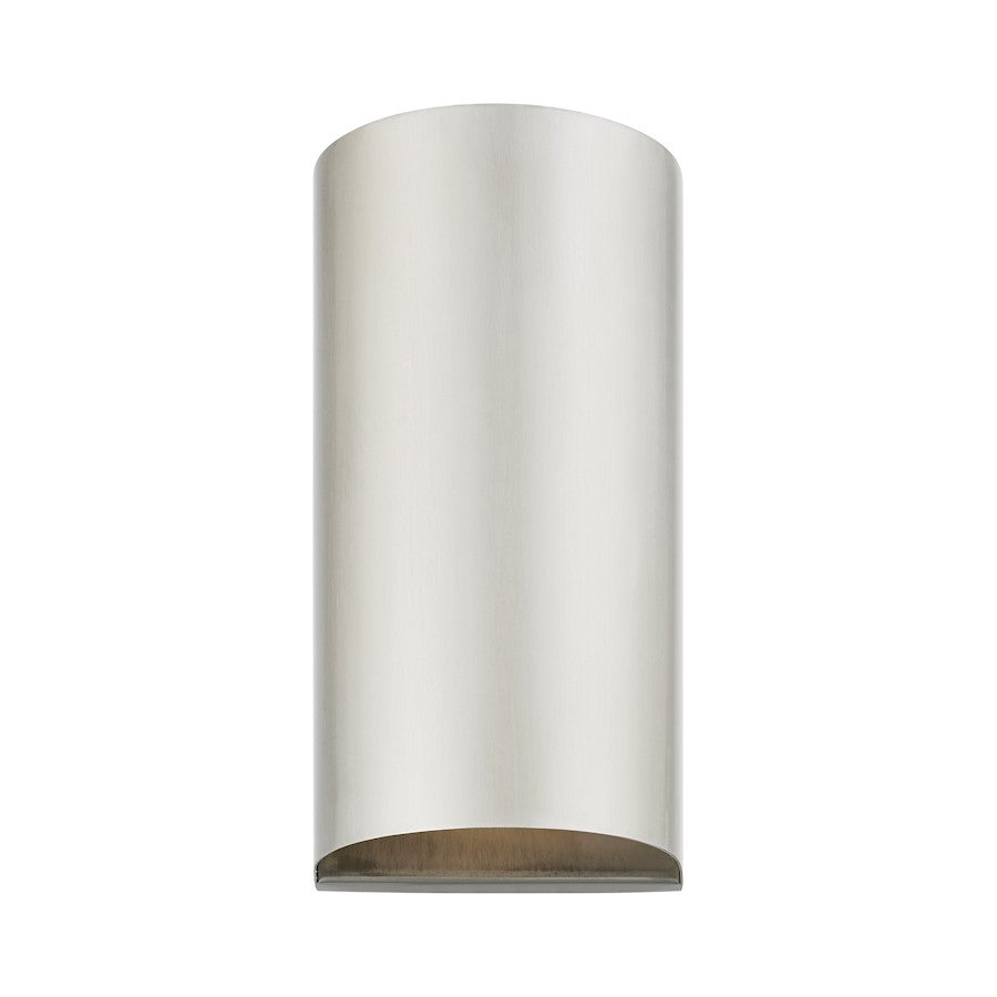 Livex Bond 1 Light Outdoor/Indoor ADA Medium Sconce, Brushed Nickel