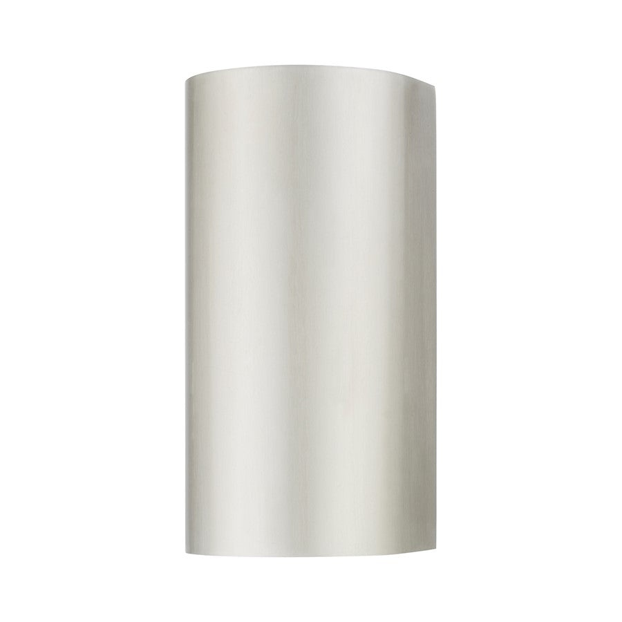 Livex Bond 1 Light Outdoor/Indoor ADA Medium Sconce, Brushed Nickel