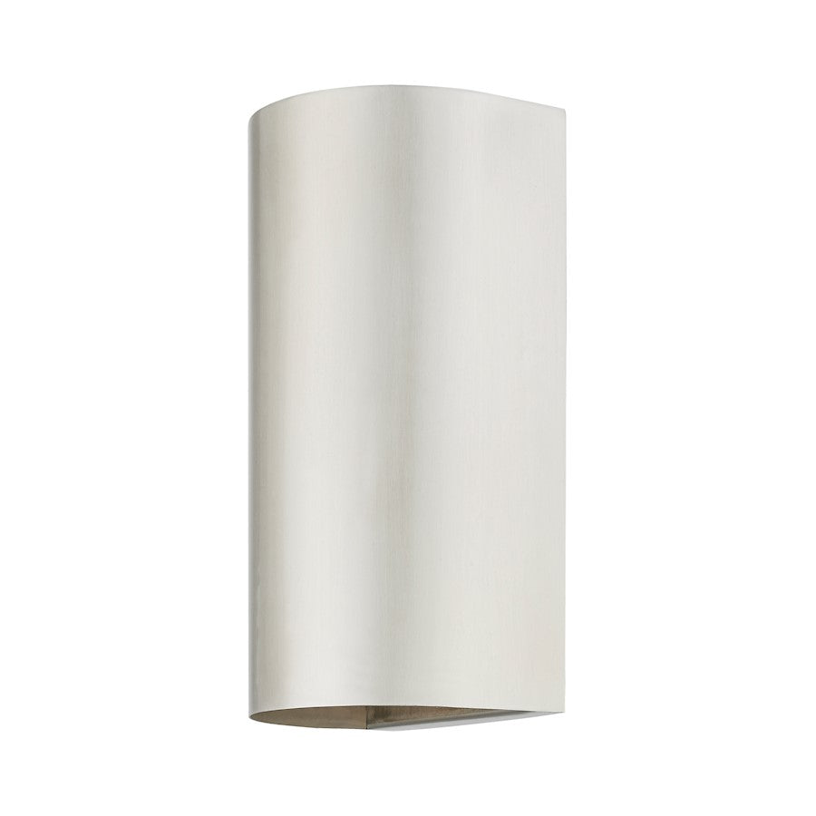 Livex Bond 1 Light Outdoor/Indoor ADA Medium Sconce, Brushed Nickel
