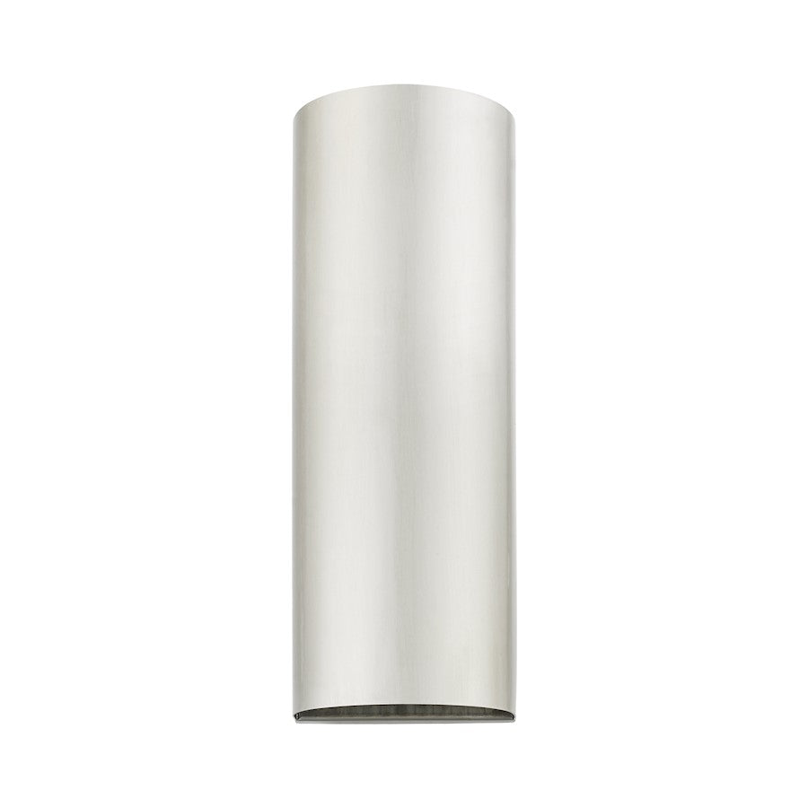 Livex Bond 1 Light Outdoor/Indoor ADA Large Sconce, Brushed Nickel