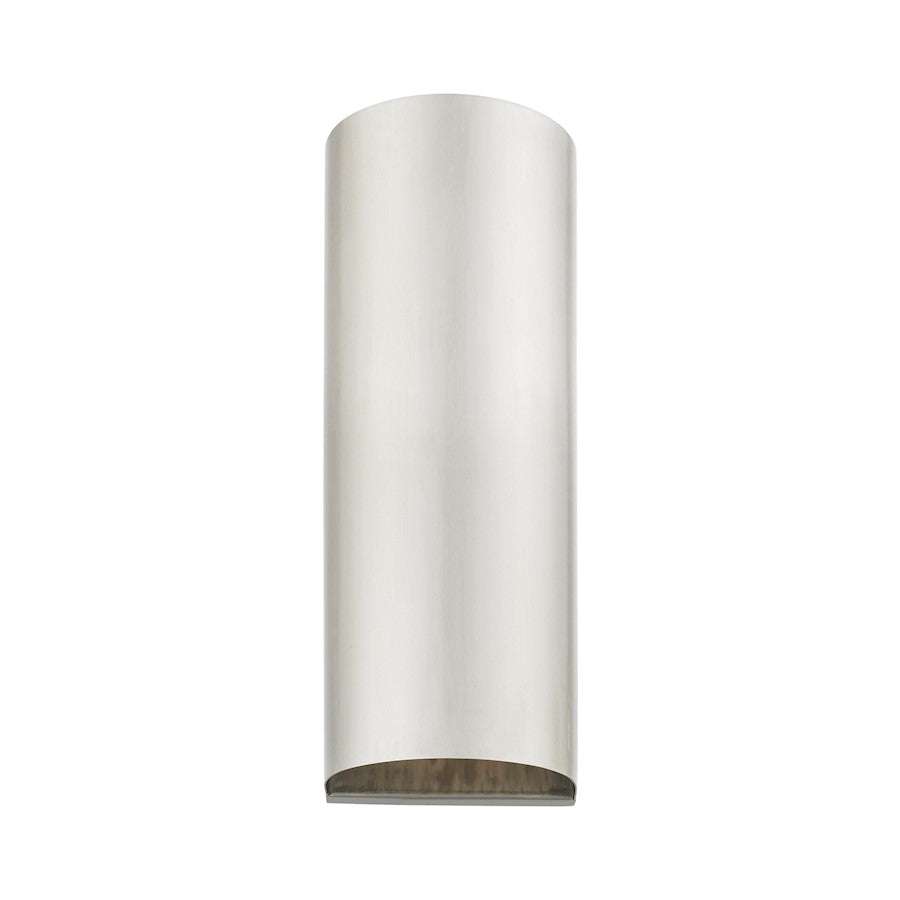 Livex Bond 1 Light Outdoor/Indoor ADA Large Sconce, Brushed Nickel