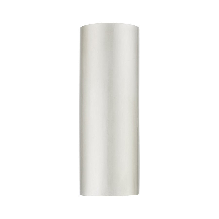 Livex Bond 1 Light Outdoor/Indoor ADA Large Sconce, Brushed Nickel