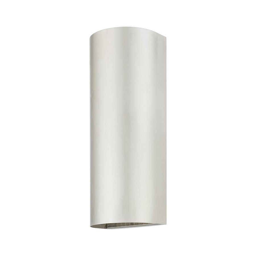 Livex Bond 1 Light Outdoor/Indoor ADA Large Sconce, Brushed Nickel